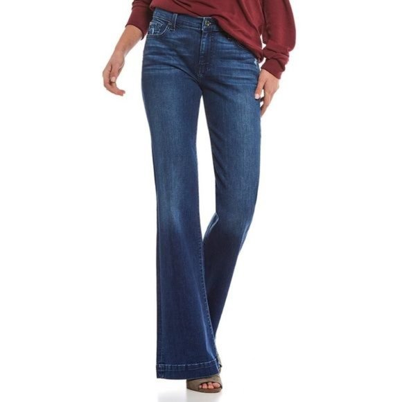 7 For All Mankind Denim - Seven For All Mankind Dojo Crystal Pocket Jeans in Blue